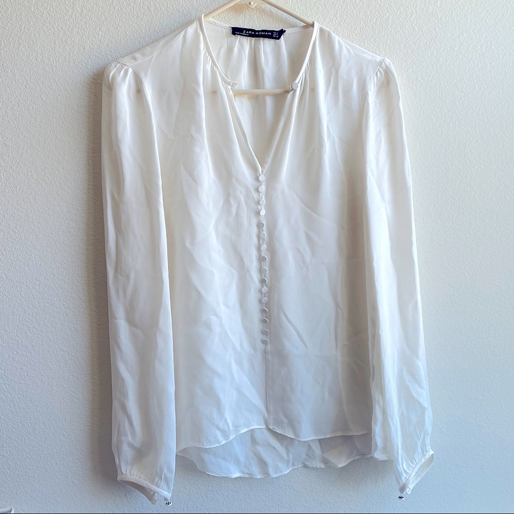 Zara white blouse